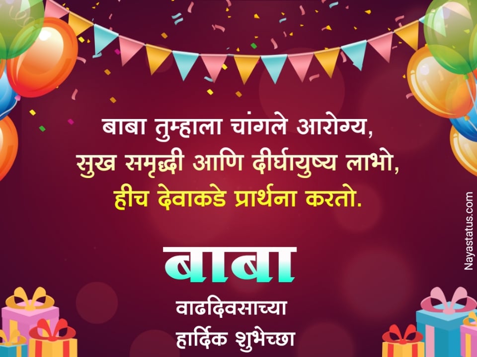 Happy Birthday images for father in marathi